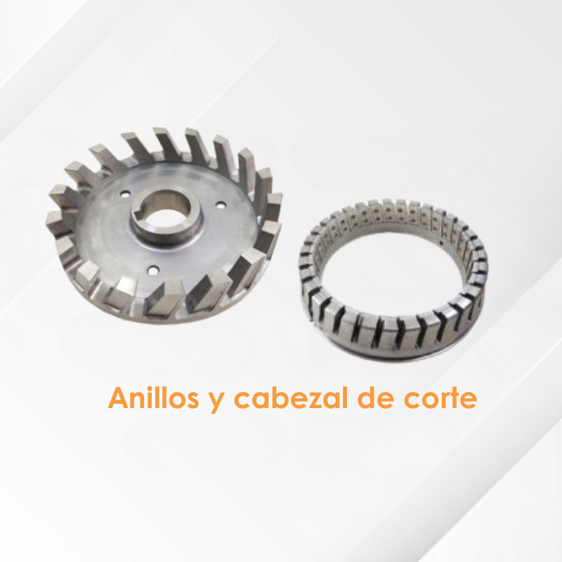 Anillos y cabezal de corte